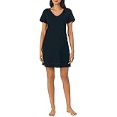 Nautica Womens Sleep Shirt Dress - Cotton Knit Jersey V-Neck Pajama Top - Lightweight & Breathable Sleepwear Loungewear