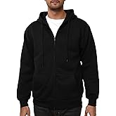 LINMYZAI Men's Full Zip Hoodie Fleece Long Sleeve Hooded Sweatshirt Pullover Men Lightweight Athletic Hoodies
