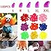 Brostown 100Pcs Soft Pet Dog Nail Caps Claws Control Paws of 5 Kinds 5Pcs Adhesive Glue + 5pcs Applicator with Instructions