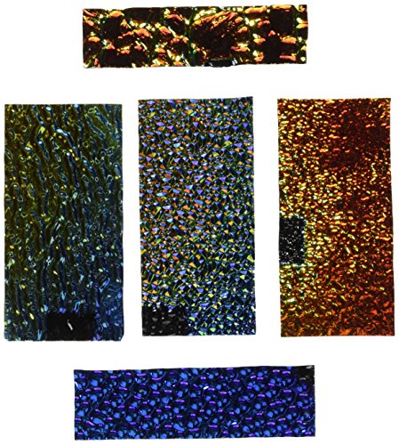 DichroMagic Dichroic Wissmach Texture Scrap on Black - 90 Coe, 1/4 lb