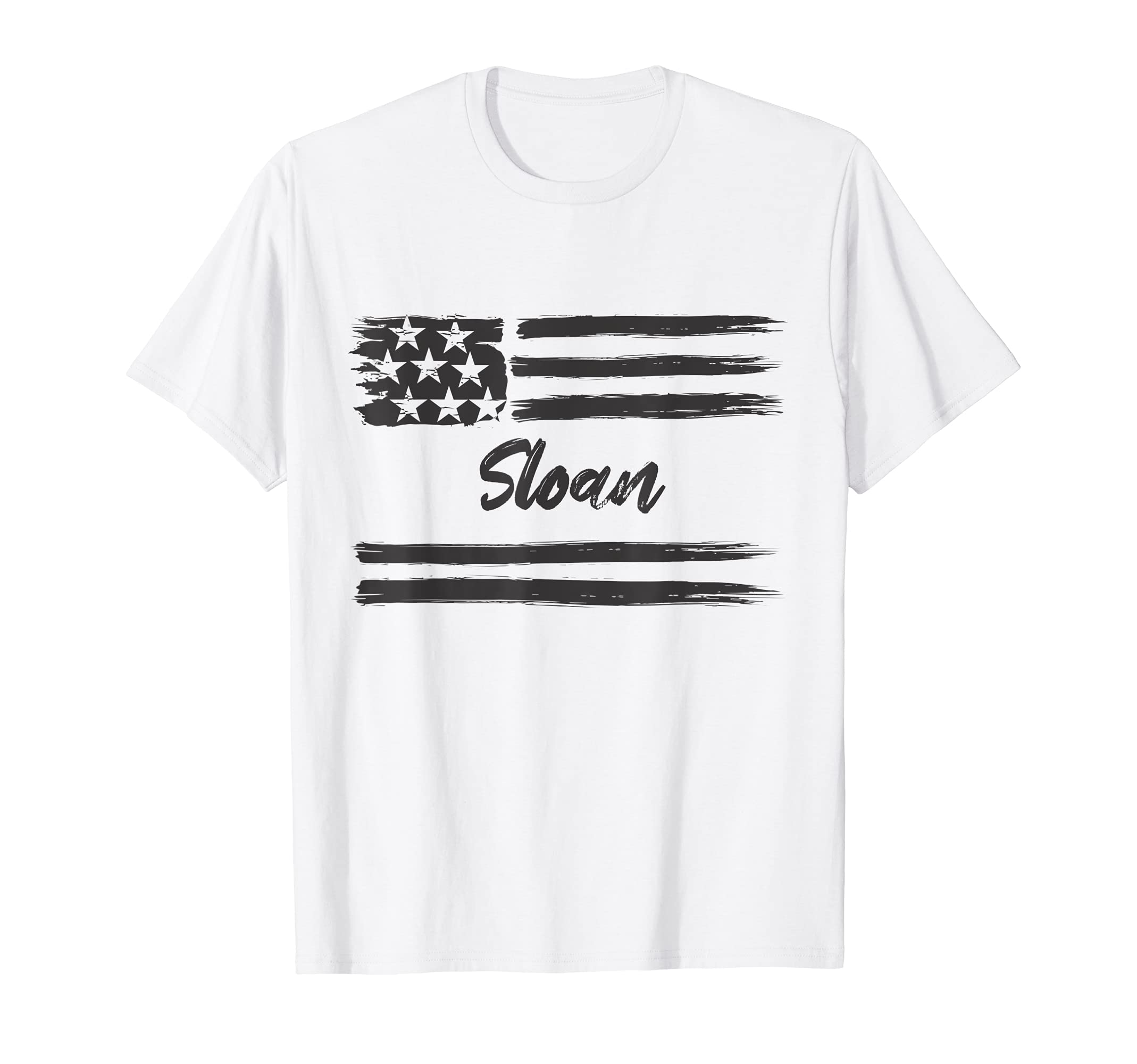 Sloan - Personalized Name, Stars and Stripes, USA Flag T-Shirt
