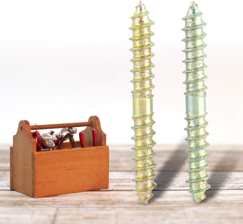 20pcs Zinc-Plated Dowel Screws 5mm x 40mm Double-Ended Self-Tapping Wood Joining Screws for Furniture Assembly & DIY Projects - Image 5