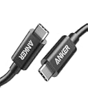 [Intel Certified] Anker Thunderbolt 3.0 Cable (USB-C to USB-C) Supports 100W Charging / 40Gbps Data Transfer (Compatible with USB 3.1 Gen 1 and 2), Perfect for Type-C Macbooks - 1.6 ft