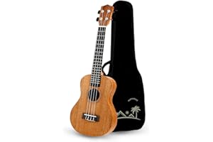 POMAIKAI Concert Ukulele Mahogany 23 inch Beginners Starter Kit Small Hawaiian Guitar Ukeleles for Beginners Adults with Gig Bag