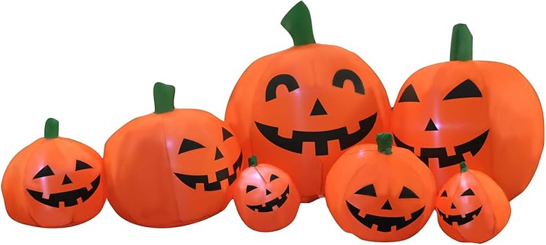 Amazon.com: 7 ft Familia de Halloween Pumpkin Patch inflable linterna
