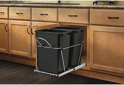 Amazon Com Rev A Shelf Rv 18kd 18c S Double 35 Quart Sliding Pull