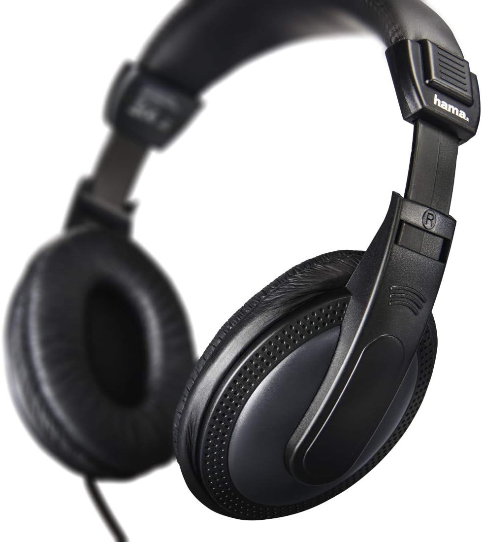 Hama Wired Over-Ear TV Headphones, One Sided 6m Long Cable, Volume Control, Black, Over Ear - Image 3