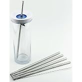 4 Pack Cocostraw for Contigo Shake and Go 20 oz Auto Close Tumbler PerfectFIT 18/8 Stainless Steel Drinking Straws With Cleaning Brush