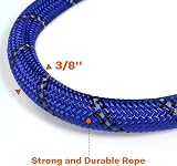 Taglory Rope Dog Lead with Padded Handle 1.0 cm Navy Reflective 1.5 m view 3