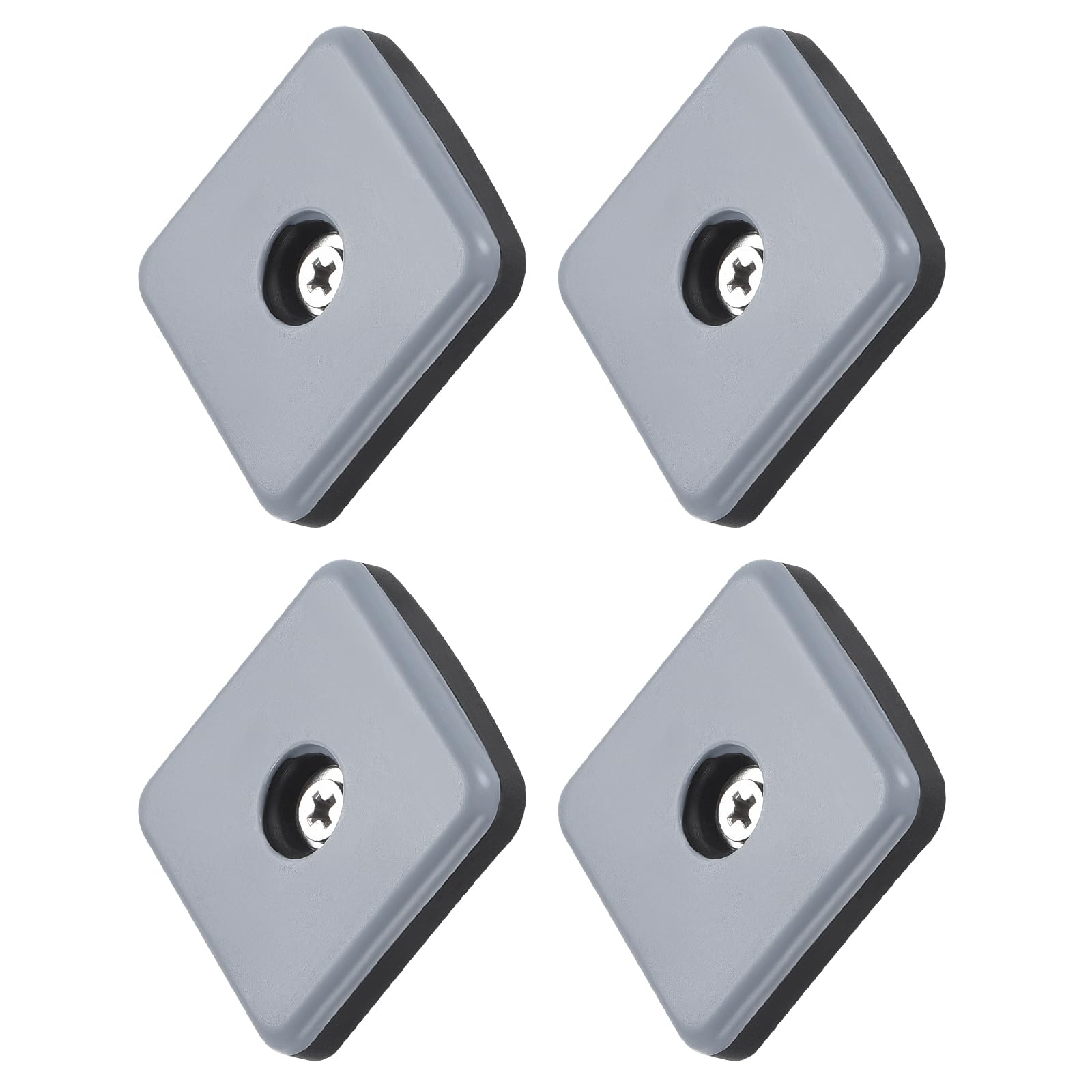 METALLIXITY Screw on Furniture Sliders (40mm/1.57in) 4Pcs, PTFE Square Chair Glides Slider with Screws - for Chairs Sofa Furniture, Black+Blue