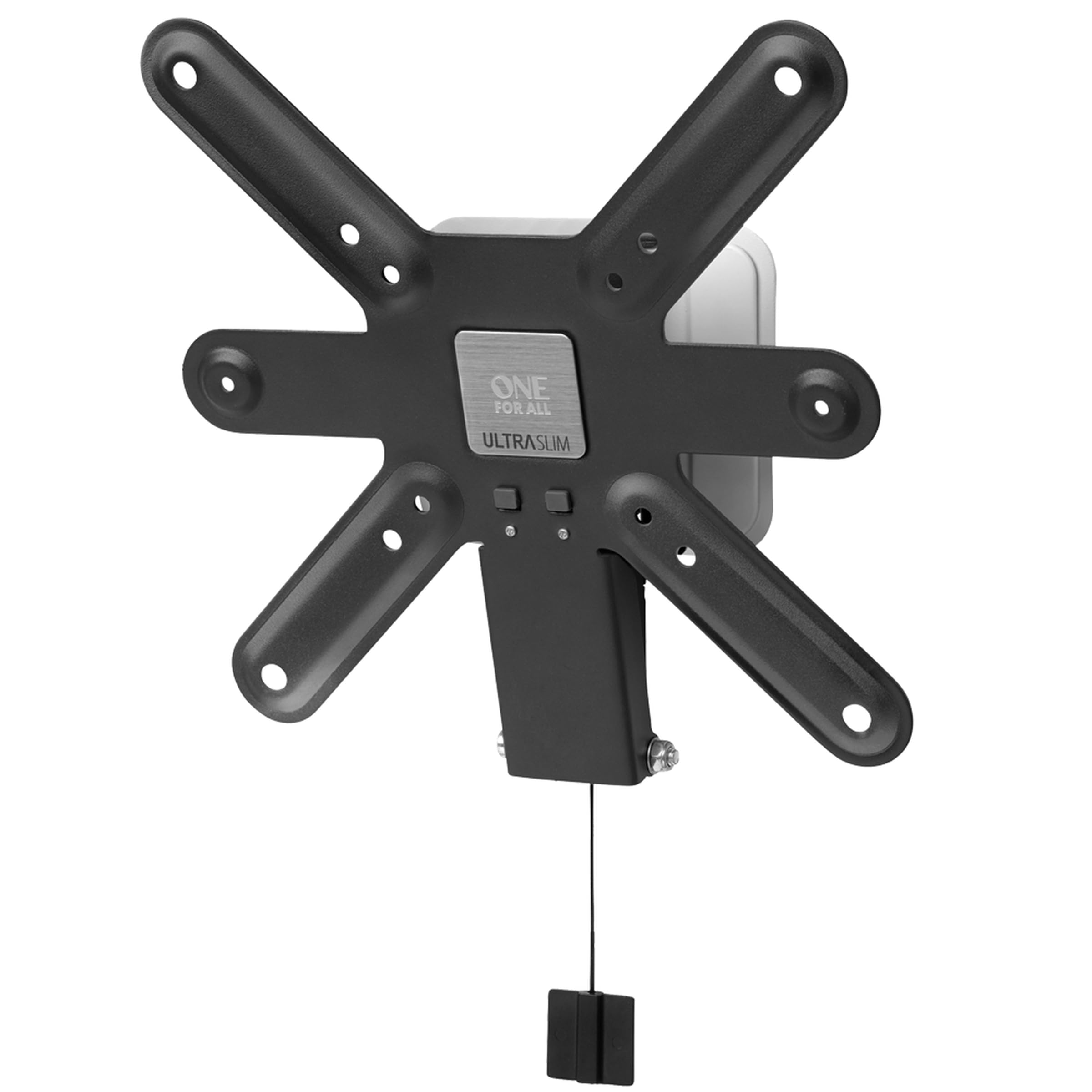 One For All Ultra Slim TV Wall Bracket Mount – Screen size 13-43 Inch - For All types of TVs - 15° Tilt Feature – Max Weight 40kgs – VESA 75x75 to 200x200 – Black White– WM6221