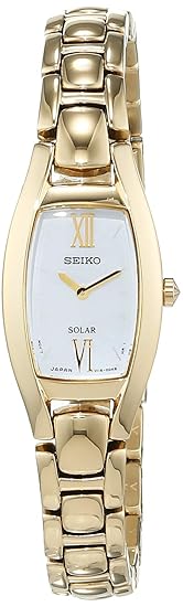 Seiko Damen Analog Quarz Uhr mit Edelstahl beschichtet Armband SUP314P1