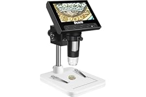 Dcorn Coin Microscope, 4.3 Inch LCD Digital Microscope 10X-1000X Magnification Video Camera Handheld Microscope for Coin Obse
