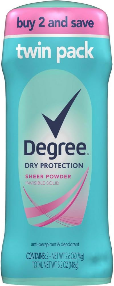 DegreeWomen Antiperspirant Deodorant Stick, Sheer Powder, 2.6 Ounce (Pack of 6)