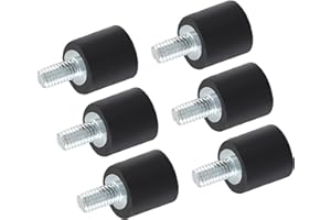Aracombie M3 Rubber Isolator Mount, Cylindrical Rubber Mounts Shock Absorber, 6pcs Anti Vibration Silentblock for Pump, Garage Motor, Diesel Engines, Air Compressors