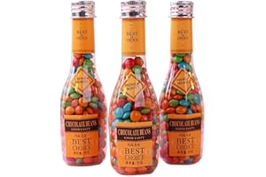 GDFFKS Rainbow Candy Coated Chocolate Chips ，Sparkling Wine and Beer Shaped Candy for Birthday Party Favors and Decorations, 2.5 oz, Multicolored