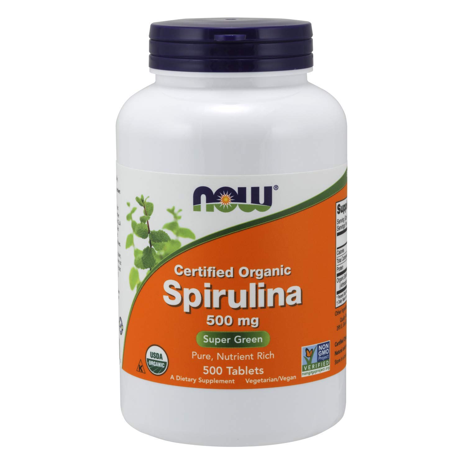 500mg Natural Spirulina 120 Veg Capsules