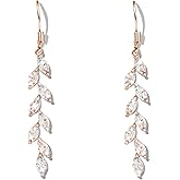Handmade Leaf Earrings Crystal Wedding Dangle Earrings Brides Bridesmaid Gift for Women
