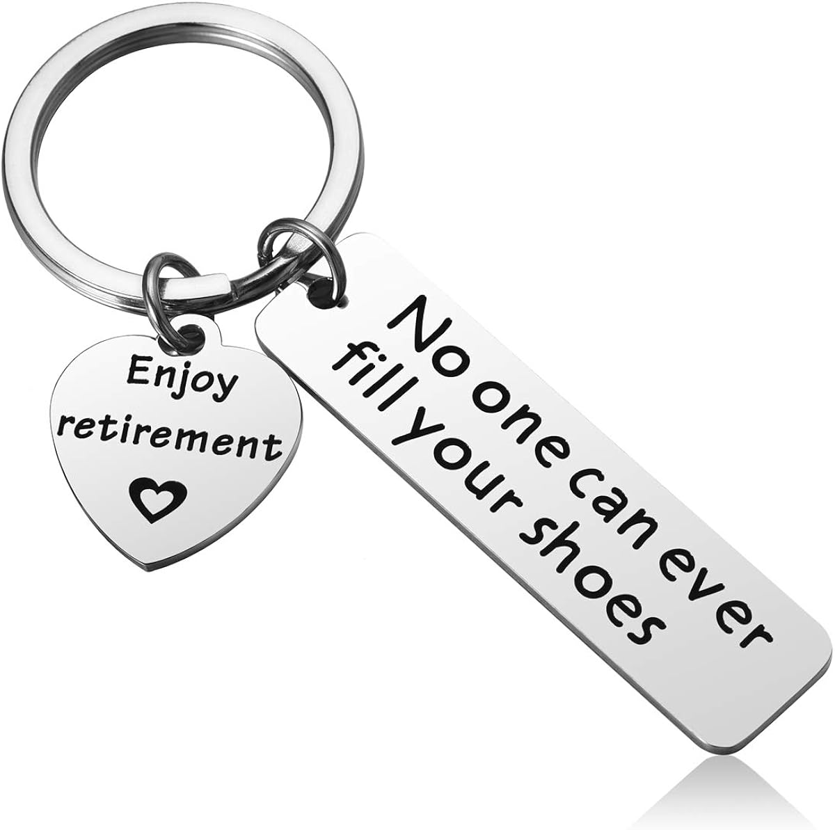 Retirement Keychain Gifts for Coworker - No One Can Ever Fill Your Shoes Mens Retirement Gifts at  Men’s Clothing store