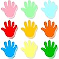 72 Pieces Large Hand Cut Outs Paper Hand Shape Assorted Color Hand Cutouts Classroom Decoration Hand Die Cuts for DIY Kids Craft Projects Bulletin Board Spring Summer Theme School Party 6X6 Inch