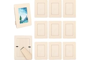 25 PCS 3.6 x 5.6 Inch Wooden Picture Frames, Unfinished Solid Wood Photo Frames for Crafts, Perfect for DIY Painting and Decorative Projects by GNIEMCKIN