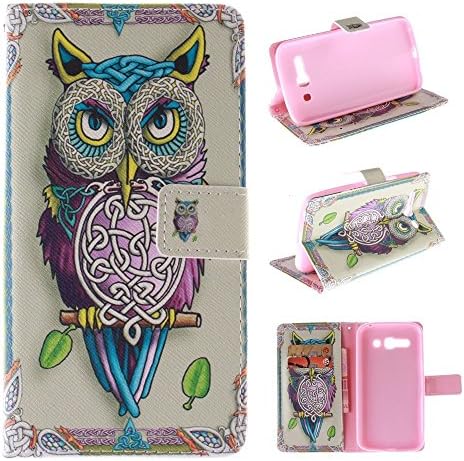C9 Case Alcatel One Touch Pop C9 Kickstand Case,Bat King Big Eyes Owl Pattern Premium Leather Wallet Flip Kicstand Case Cover With Magnetic Closure For Alcatel One Touch Pop C9