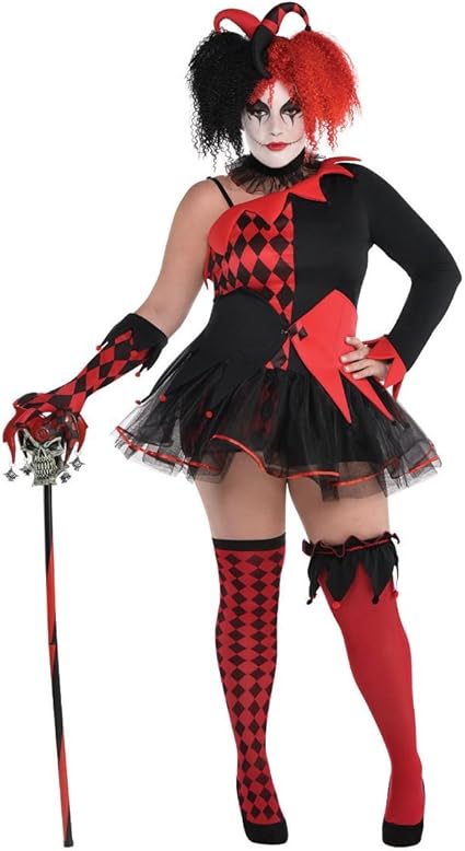 Amazon Com Amscan Jesterina Halloween Costume For Women Plus Size Includes Accessories Health Personal Care