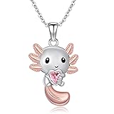 PROESS Axolotl Necklace for Women Daughter Sterling
