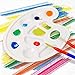 Acerich 5 Pack Paint Tray Palette Plastic Artist Paint Palettes for Painting - 10 Wells with Thumb Hole(White)