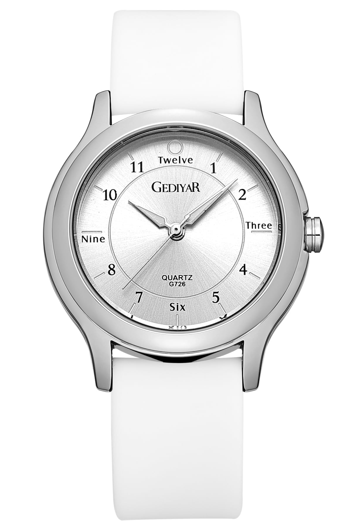 Photo 1 of Waterproof Women's Nursing Wrist Watch, Easy Read Dial, Rubber Silicone Band Analog Quartz Casual Fashion Sport Watch Gift for Nurse Ladies Teachers Students (G726 White)