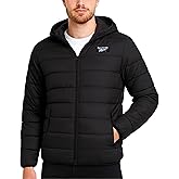 Reebok Mens Puffer Jacket - Lightweight Quilted Glacier Shield Plus Size Puffer Jackets for Men - Insulated Mens Winter Coats