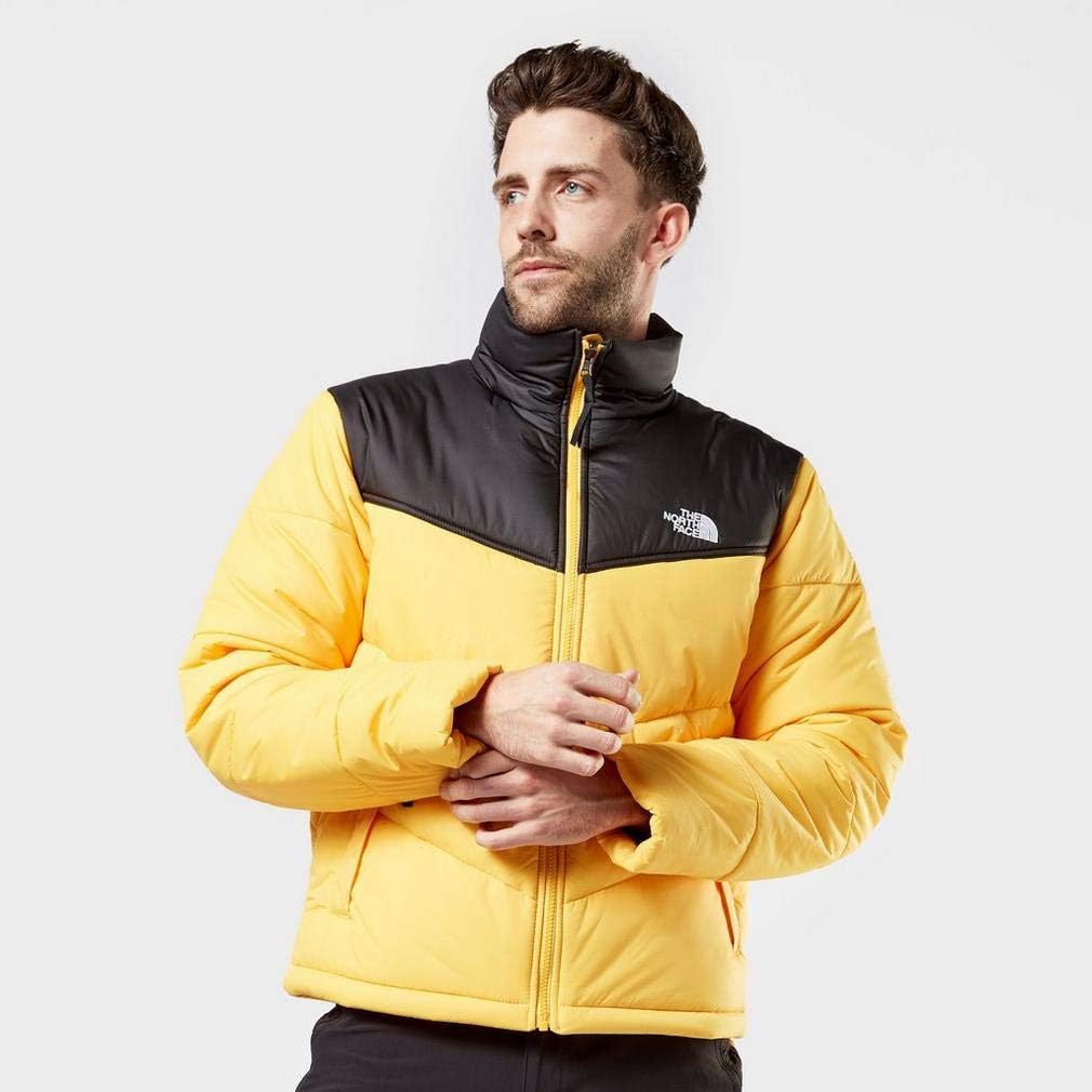 veste the north face jaune et noir