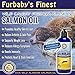 Furbaby's Finest 100% Pure Wild Alaskan Salmon Fish Oil for Dogs, Cats & Horses, All Natural Omega 3 Fatty Acids Liquid Pet Supplement - Supports Skin, Heart and Joint Health, 16 oz