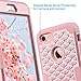 ULAK iPhone 7 Case, Bling Heavy Duty Protection Shockproof Soft Silicone + Hard PC Dual Layer Hybrid Impact Case for Apple iPhone 7 4.7 inch (2016) - Bling Rose Gold
