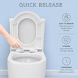 MASS DYNAMIC D-Shape Toilet Seat Soft Close Quick Release White view 5