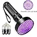 Black Light UV Flashlight , Ultraviolet Lights 1# Best 100 LED Pet Urine Detector 30FT Flood Effect Scorpion Flashlights (AA Batteries Included)