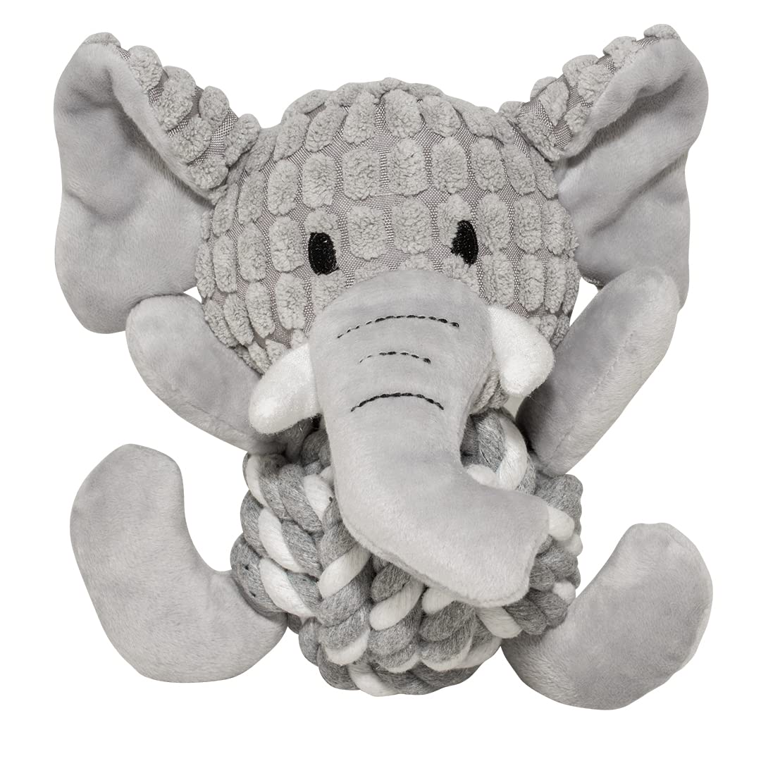 Duvoplus, Zoo Friends Elsa Elephant Ball 18 x 19 x 12 cm, Grey, Toy, Grey, Dog