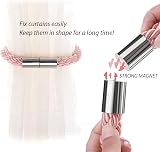 Pretty Jolly 2 Pack Magnetic Curtain Tiebacks Pink Modern Drape Holdbacks view 4