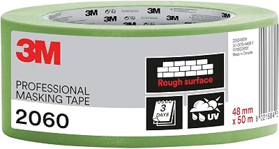 3M Professional Masking Tape 2060 Green 48 mm x 50 m for Rough Surfaces