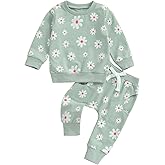 WZTYYDS Toddler Baby Girl Clothes 6 12 18 24 Months Fall Outfits Long Sleeves Sweatshirt Tops Pants Set 1-5T
