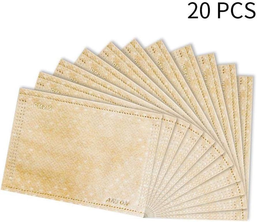 Adult PM2.5 N95 Activated Carbon Filter Face Mask Filters Breathing Insert Protective Mouth Mask Filt（20PCS）