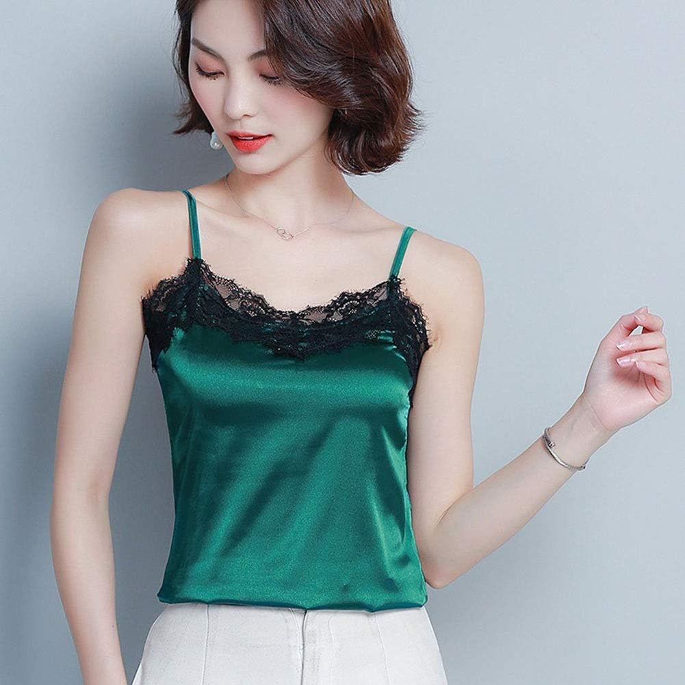 green satin camisole