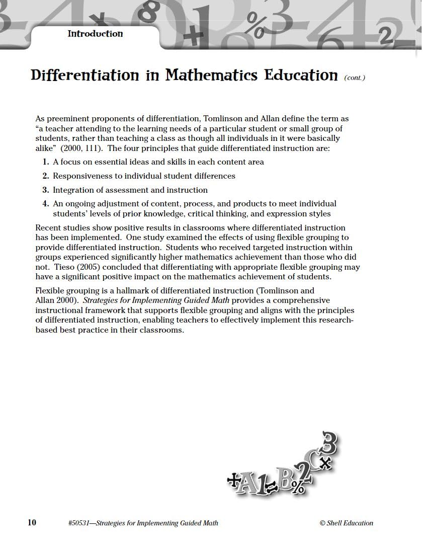 Strategies for Implementing Guided Math - Successfully Implement the 7 Elements of Guided Math in K-8th Grade Classrooms - Includes Digital resources, Sample lessons and Activities Strategies for Implementing Guided Math - Successfully Implement the 7 Elements of Guided Math in K-8th Grade Classrooms - Includes Digital resources, Sample lessons and Activities Ring-bound Kindle