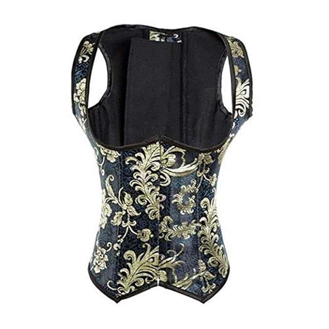 FeelinGirl Damen Brokat Unterbrust Taillen Korsett Stahl Ohne Knochen Corsage