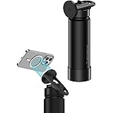 Scosche MFMS22 MagicMount Flask 22 oz Stainless Steel Water Bottle with MagSafe Phone Mount Stand, 12H Hot & 24H Cold Insulated Flask with Magnetic Phone Holder for Gym, Car, Travel, Sports 22oz Black