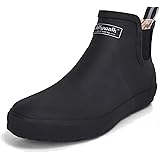 Women's Ankle Rain Boots Waterproof Garden Shoes Anti-Slip Rain Shoes Rubber Sole Unisex Deck Boots Large Size 10.5