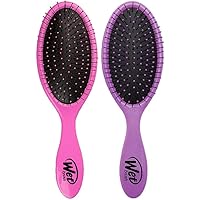 Wet Brush 2 Piece Original Detangler Hair Brush, Pink and Purple