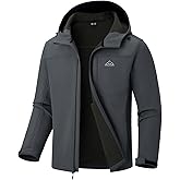 Rdruko Men's Winter Jackets Fleece Lined Hooded Water Resistant Insulated Windbreaker Softshell Jacket for Outdoor Hiking