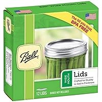 Ball Jars Wide Mouth Lids, 12 Count (Pack of 1)