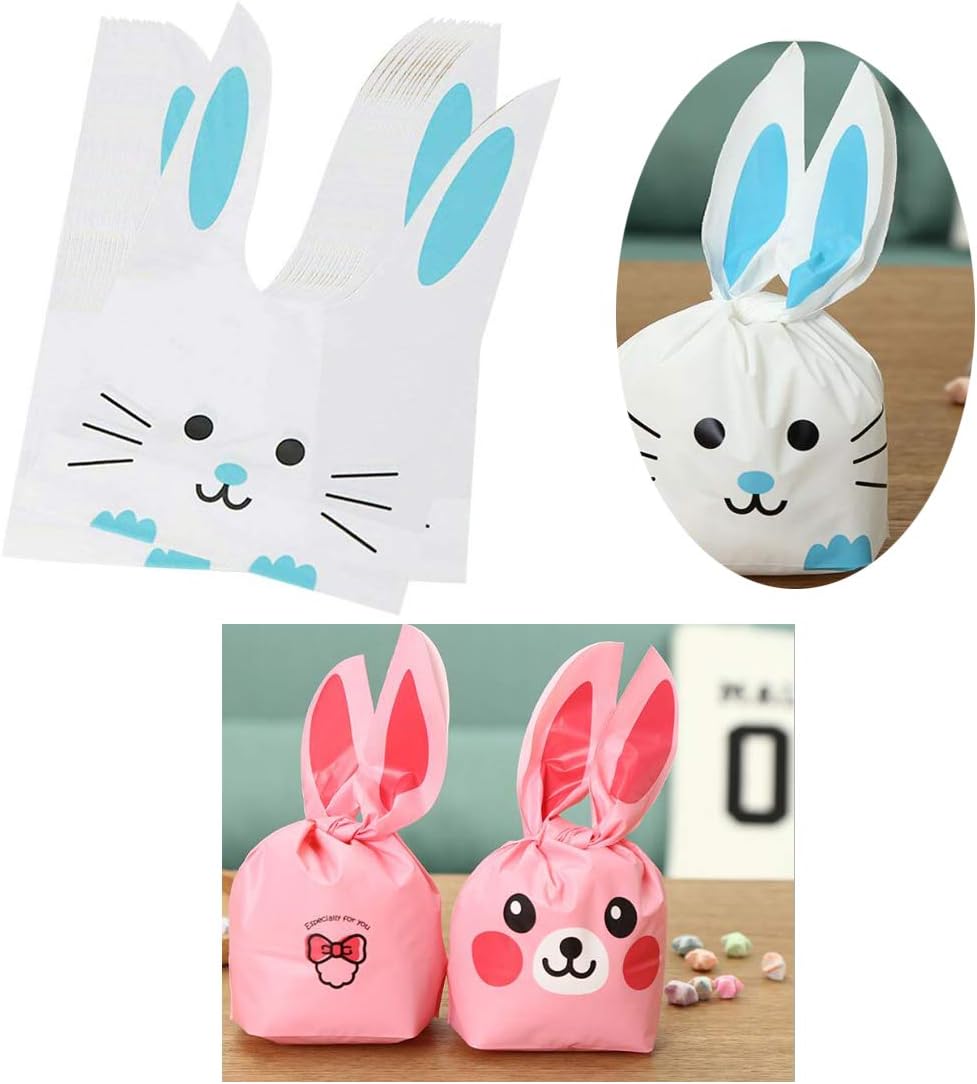 TANGGER 50 PCS Candy Bags Cute Ears Image Plastic Gift Bags for Wedding Cookie Bakery Biscuit Storage Party Bags and Buffet Supplies - Image 5